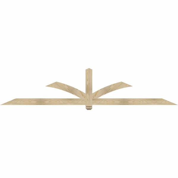 Ekena Millwork Redmond Rough Sawn Timber Gable Bracket, Douglas Fir, 108"W x 22"H x 2"D x 4"F, 5/12 Pitch GBW108X22X0204RED00RDF - main